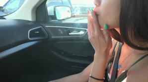 You explore the island with Vina, and she squirts in the car.